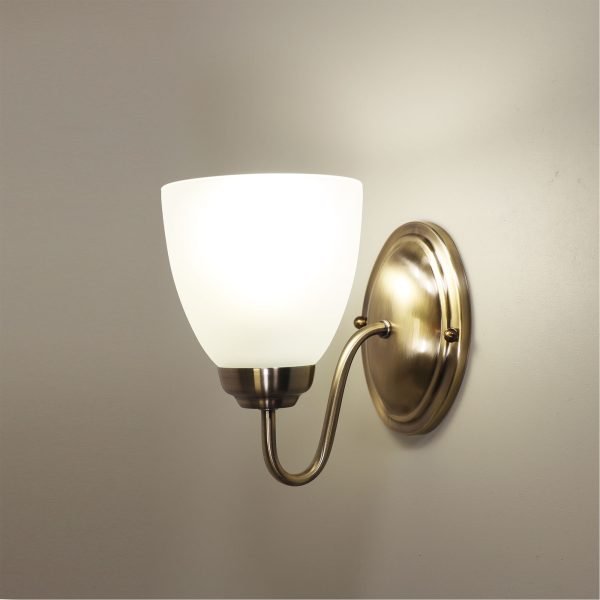 ROCHESTER WALL LIGHT ANT BRASS / FROST OL65321/1AB