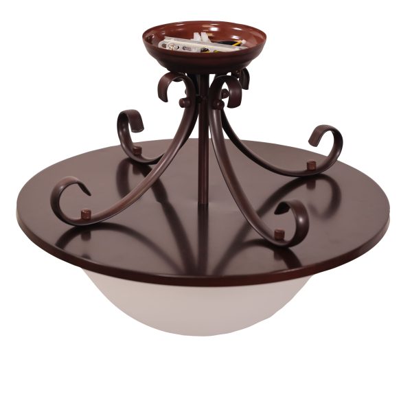 GASTON II 3LT SEMI-FLUSH FITTING BRONZE OL65933BZ