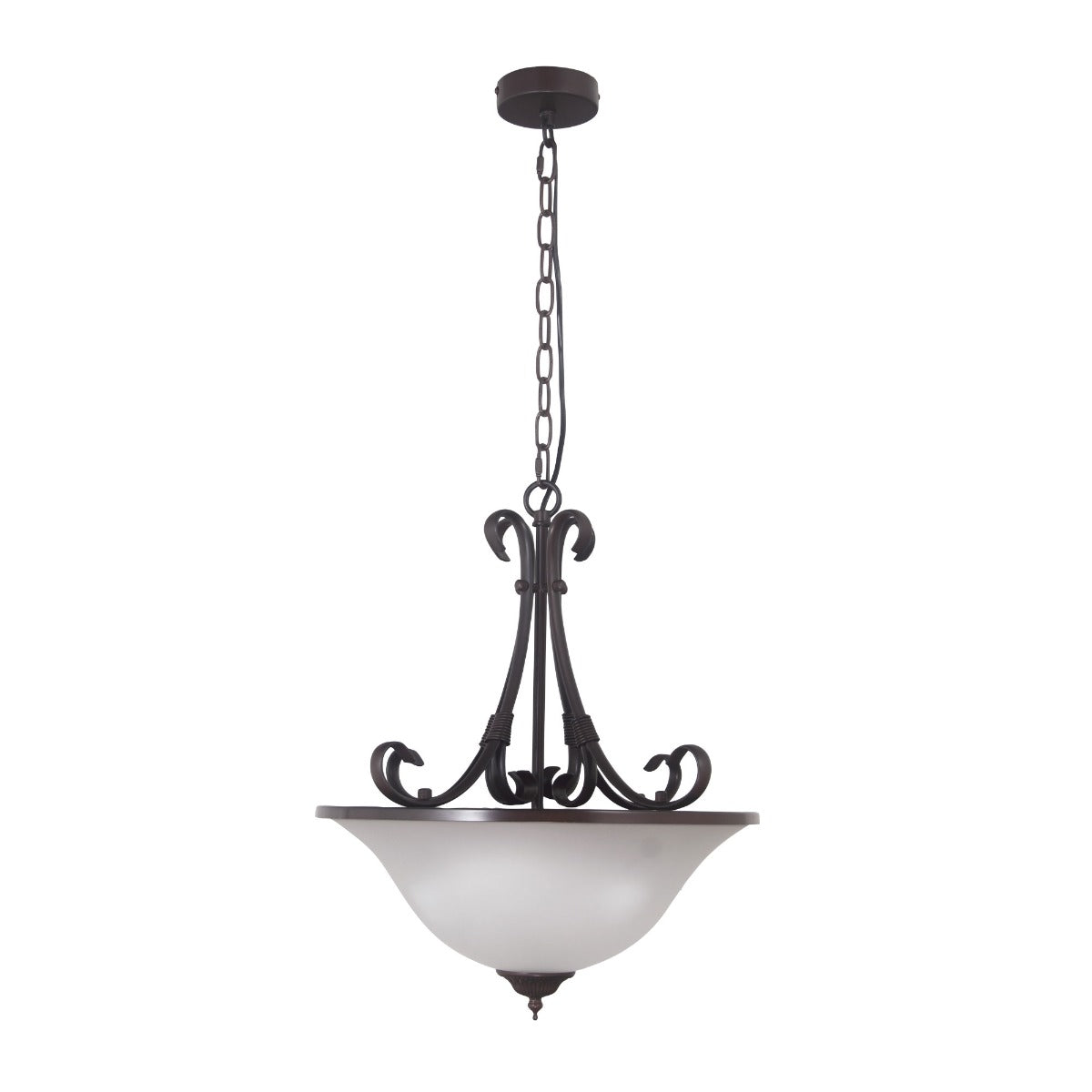 GASTON II 3LT SINGLE DISH PENDANT BRONZE- OL65963BZ