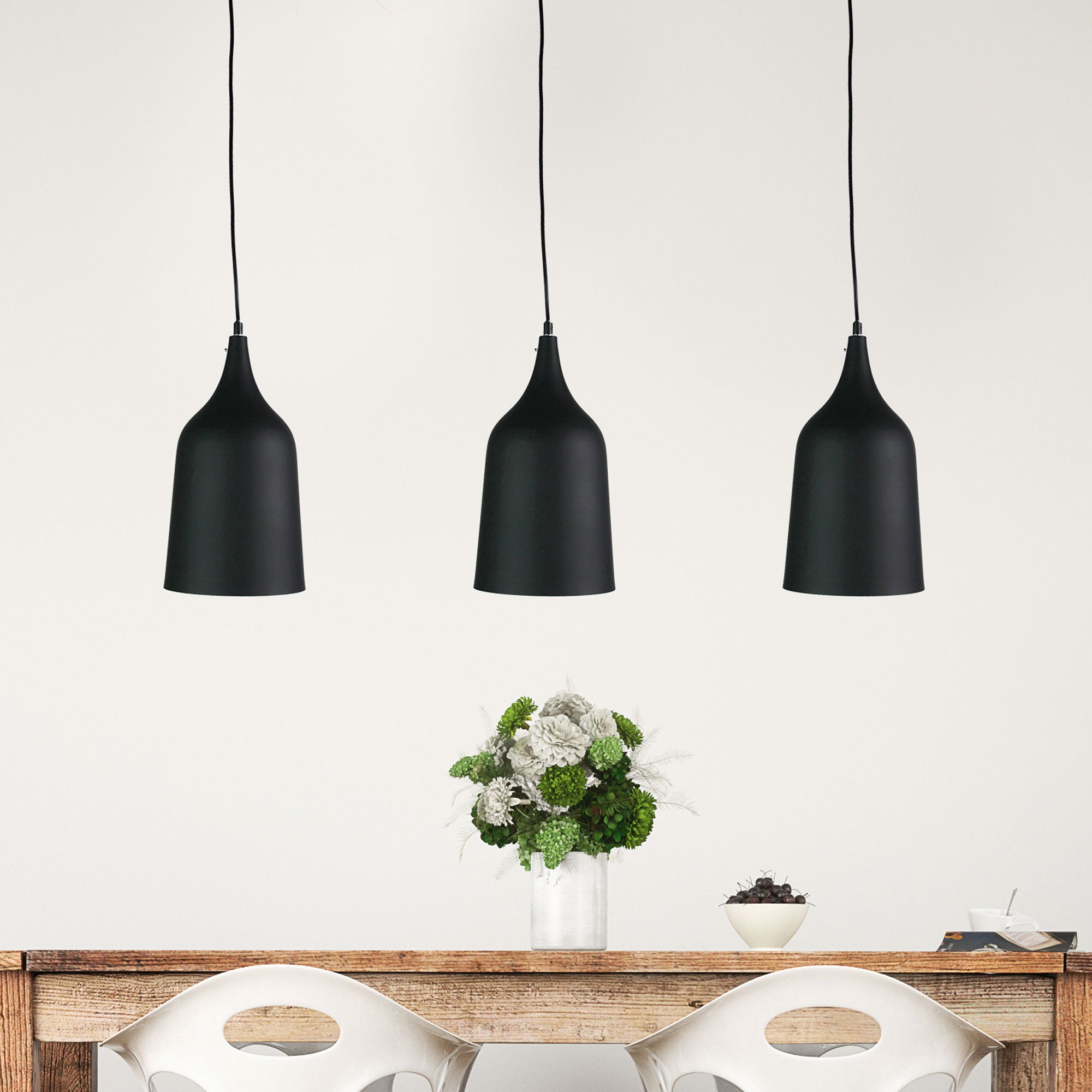 PLATO Black Contemporary Urban Pendant - OL67421BK