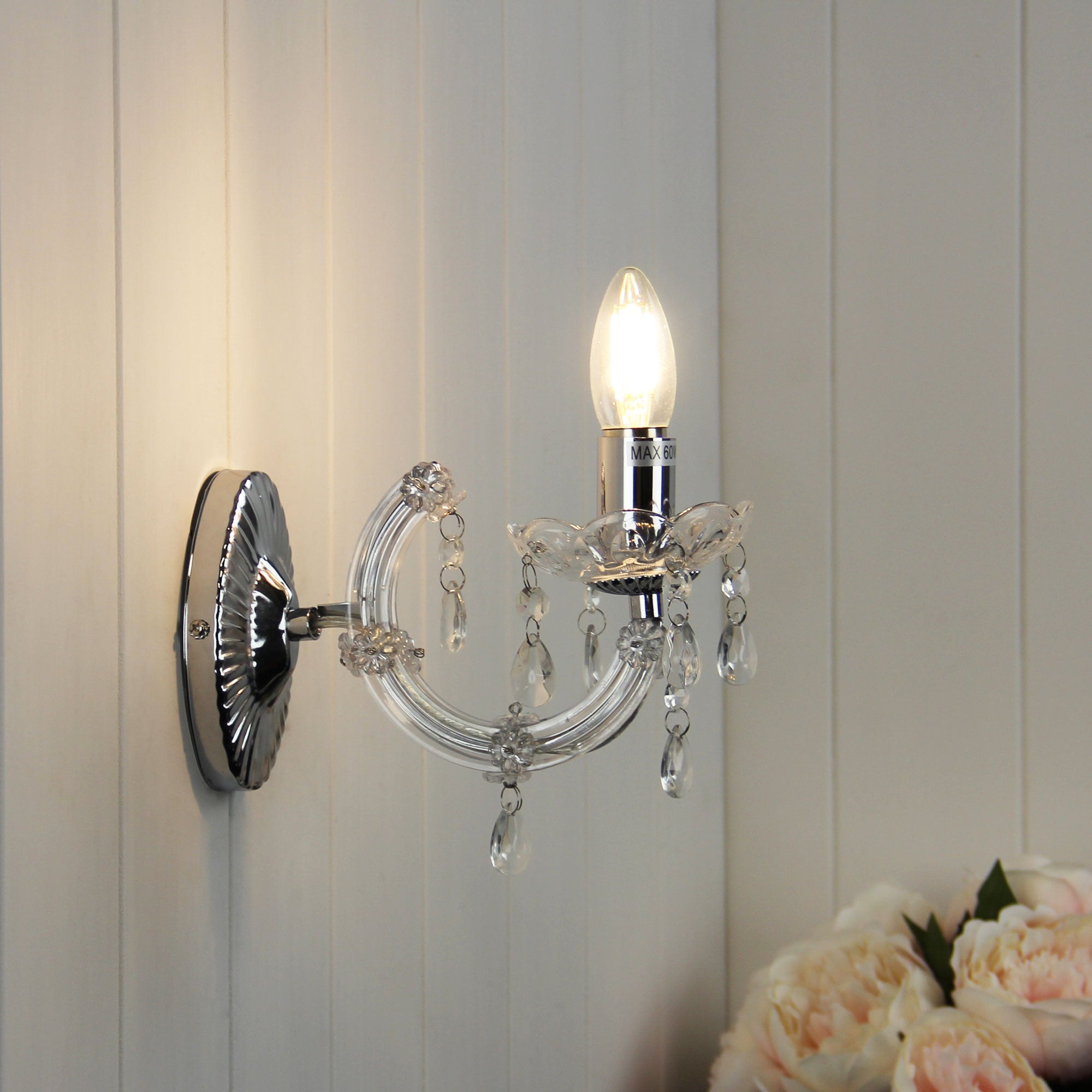 MARIE THERESE 1LT WBKT CLEAR & CHROME - OL68710/1CL