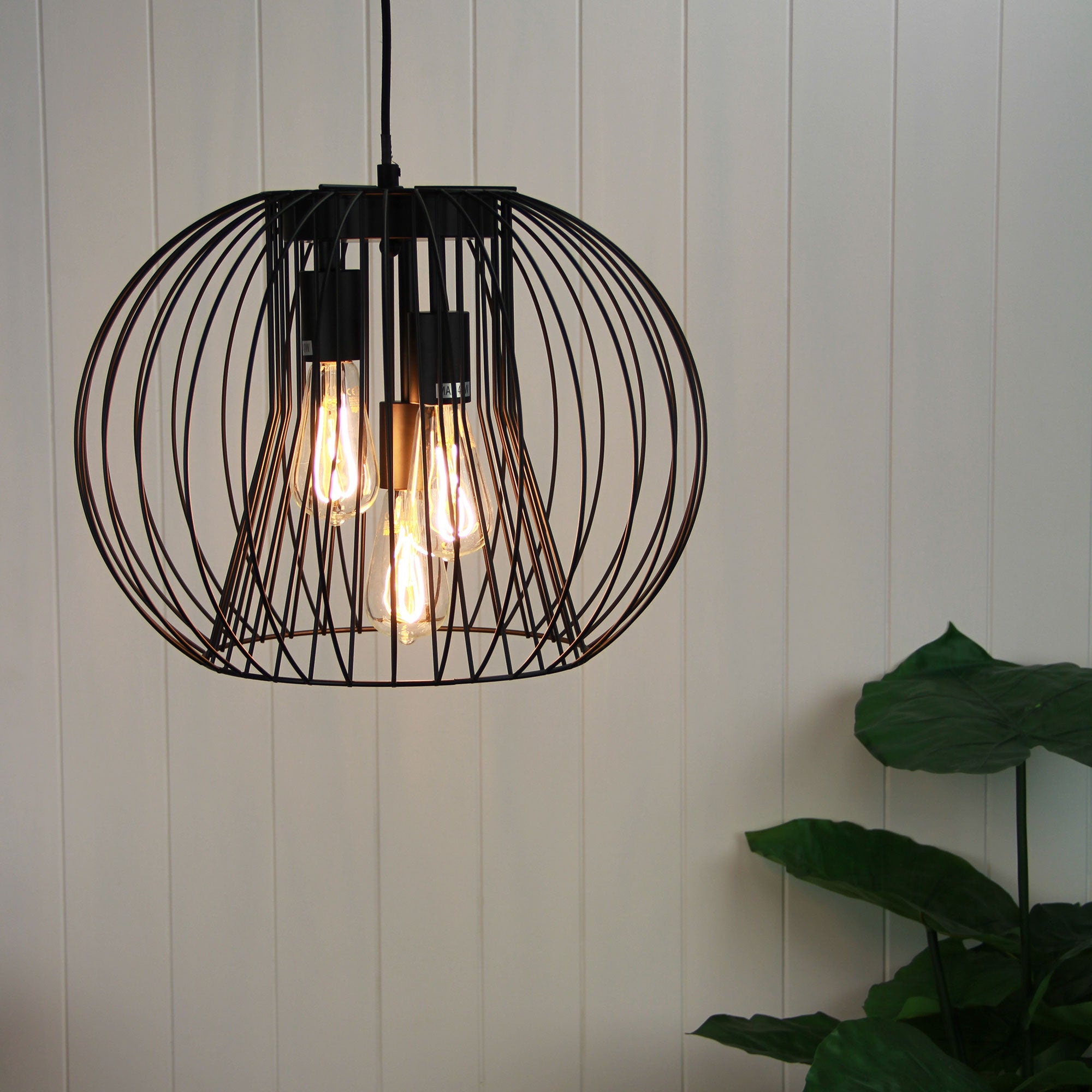 MALO.45 3 LIGHT WIRE PENDANT BLACK - OL68751/3BK