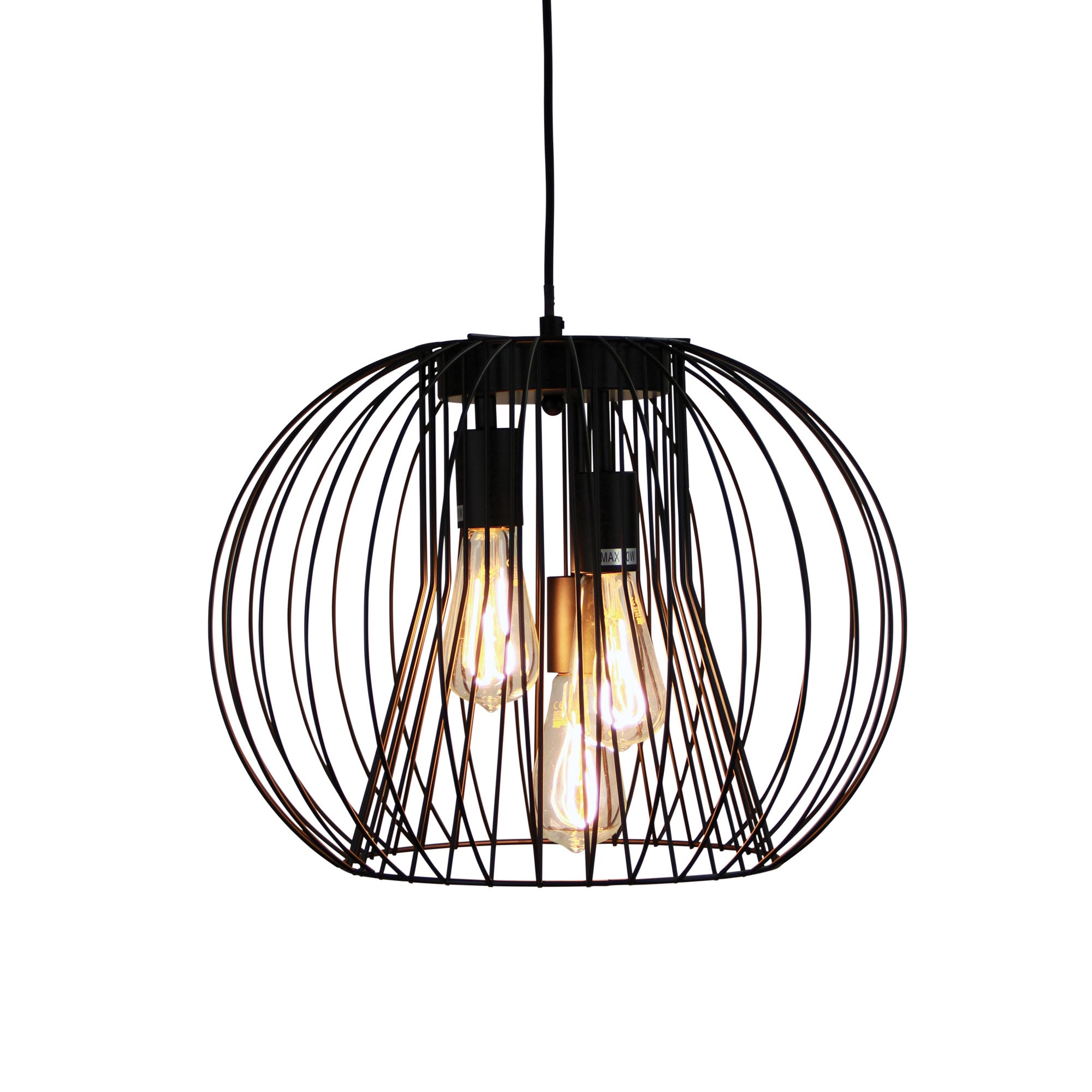 MALO.45 3 LIGHT WIRE PENDANT BLACK - OL68751/3BK
