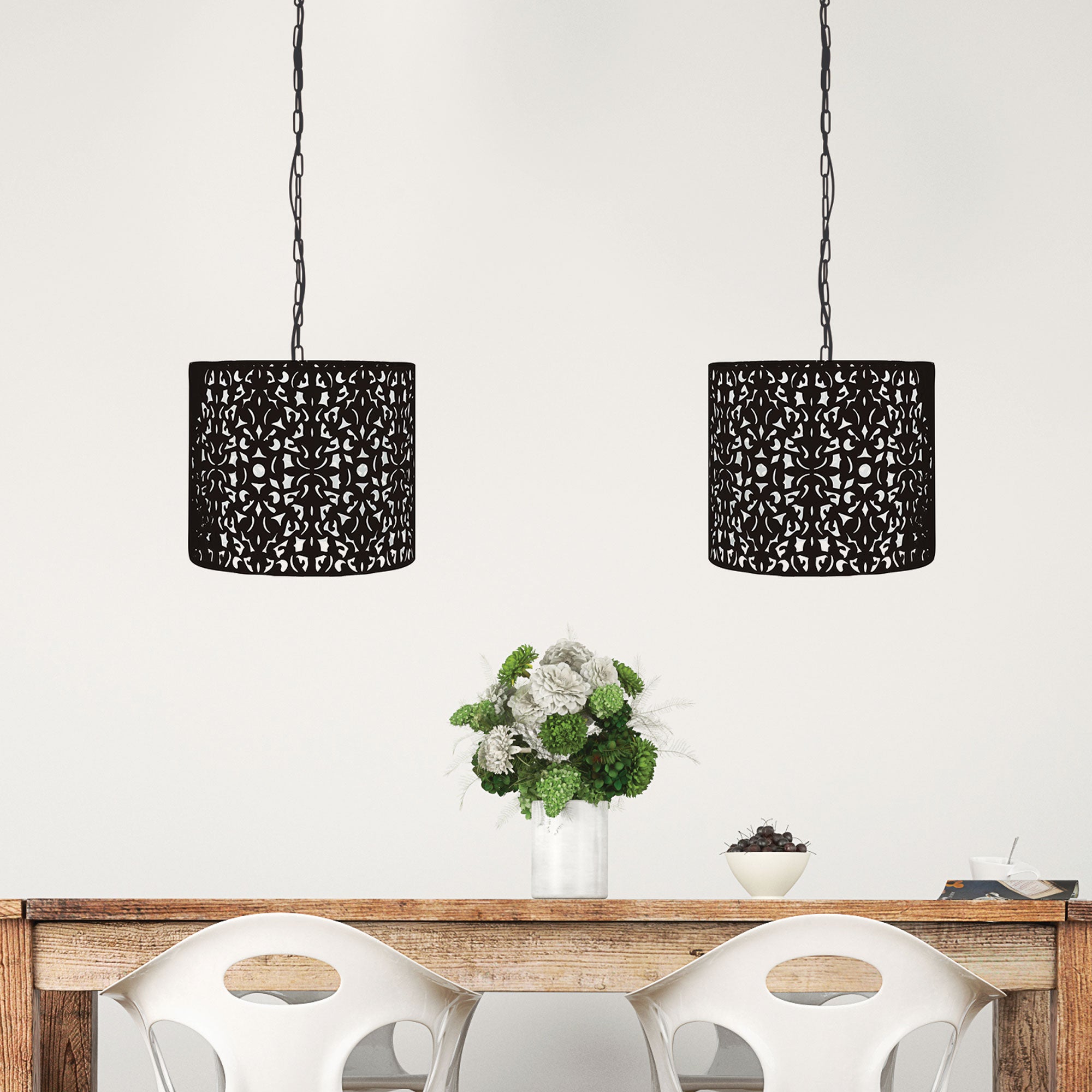 VICKY 35 1LT PENDANT MATT BLACK E27 - OL68783BK