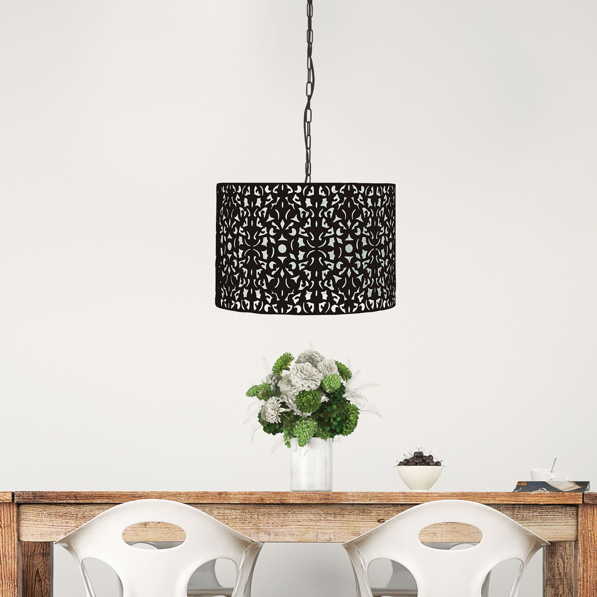 VICKY 45 1LT PENDANT MATT BLACK E27 - OL68784BK