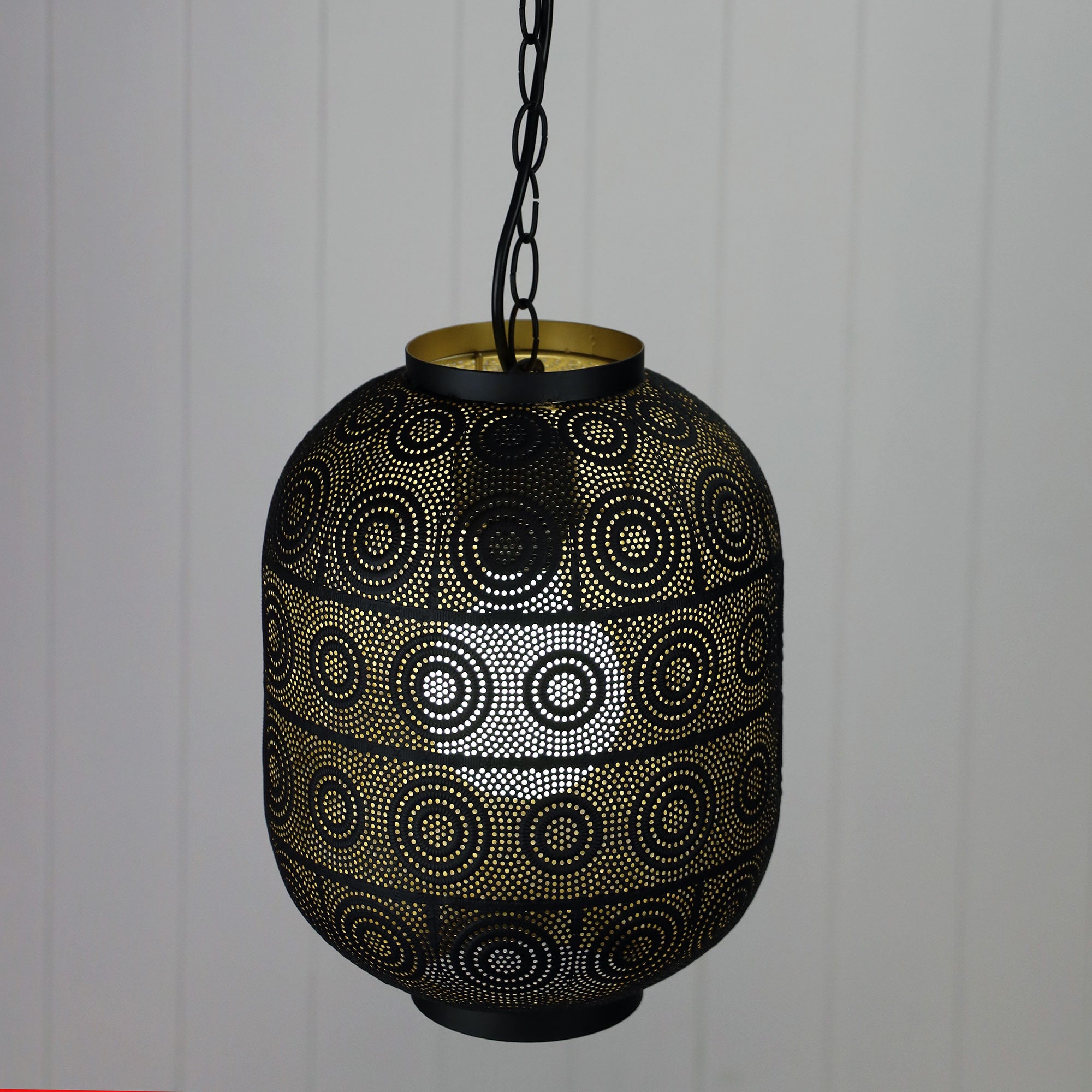 ALHAMBRA.25 Laser Cut Metal Pendant with Gold Inner - OL68831BK