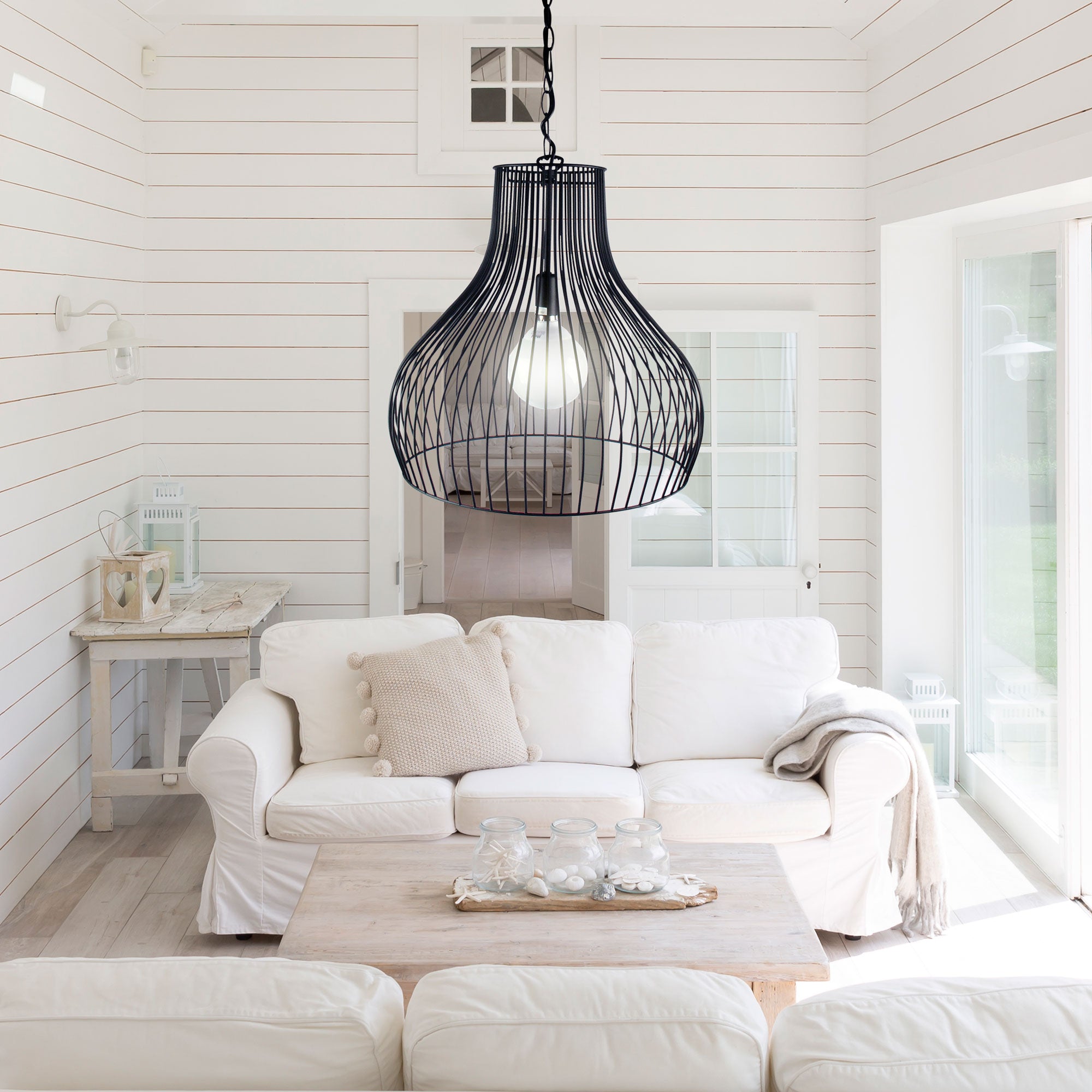 GABBY WIRE SINGLE PENDANT BLACK - OL68852BK