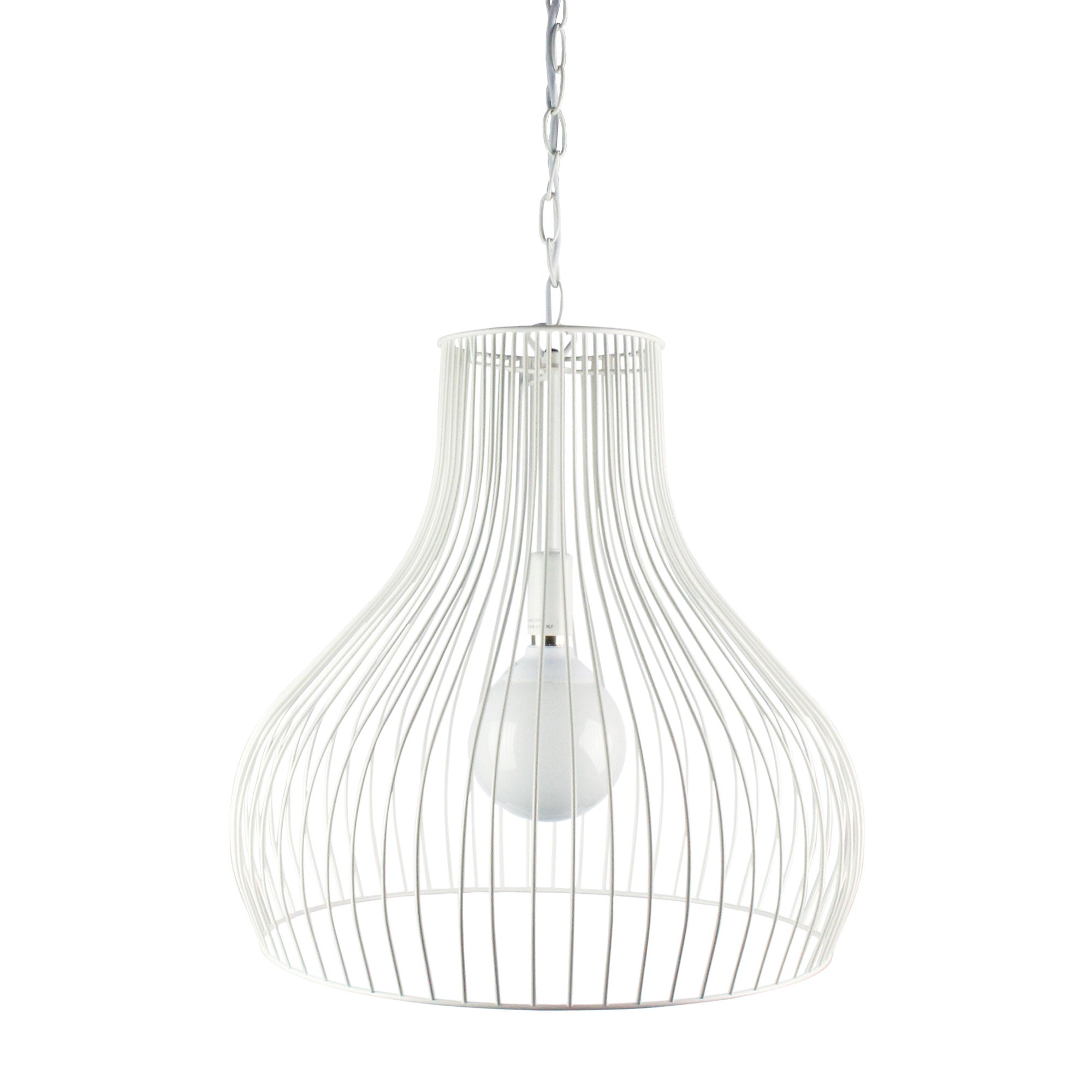 GABBY WIRE SINGLE PENDANT WHITE - OL68852WH