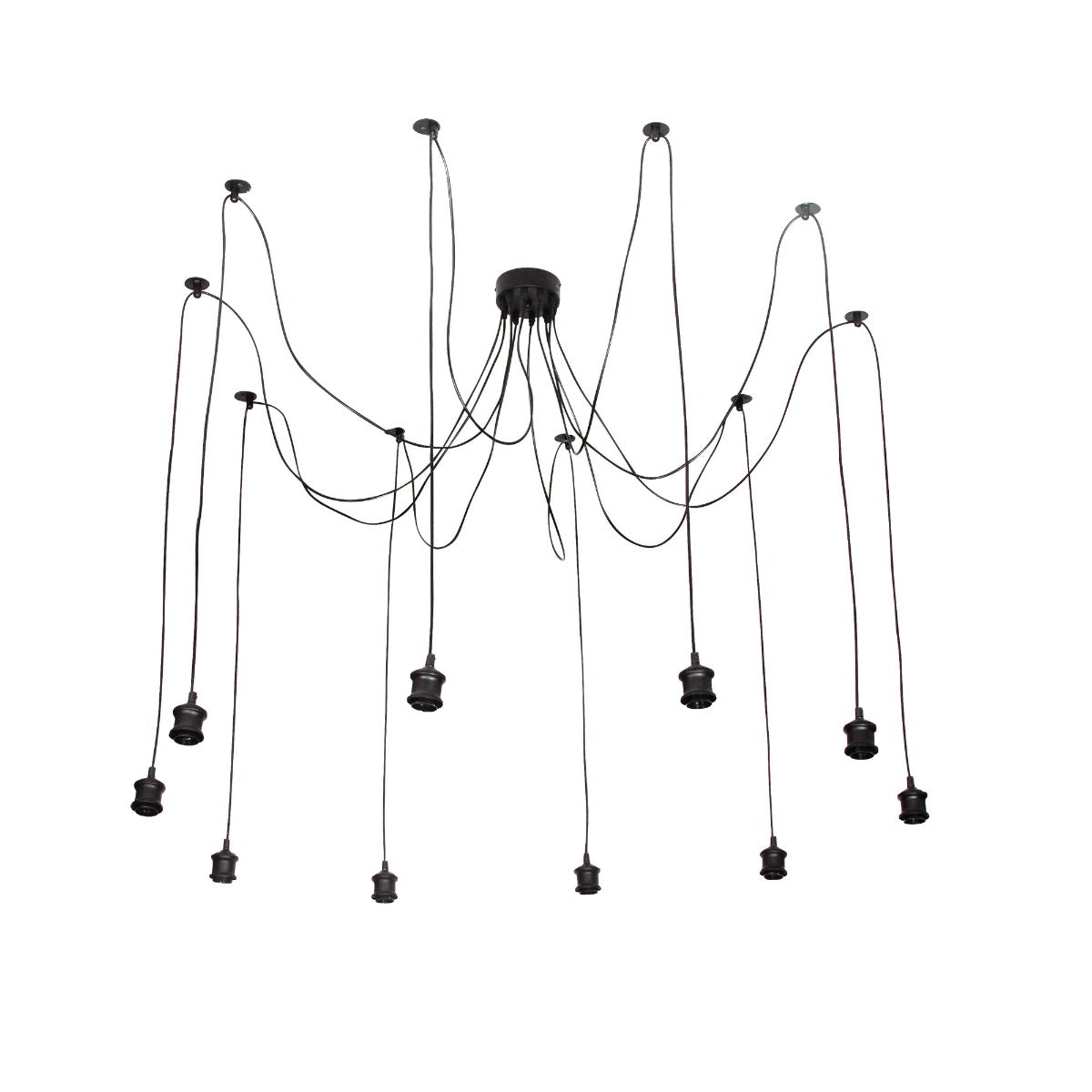 ROCKBY 10 LIGHT BLACK PVC SUSPENSION E27 42W OL69327BK