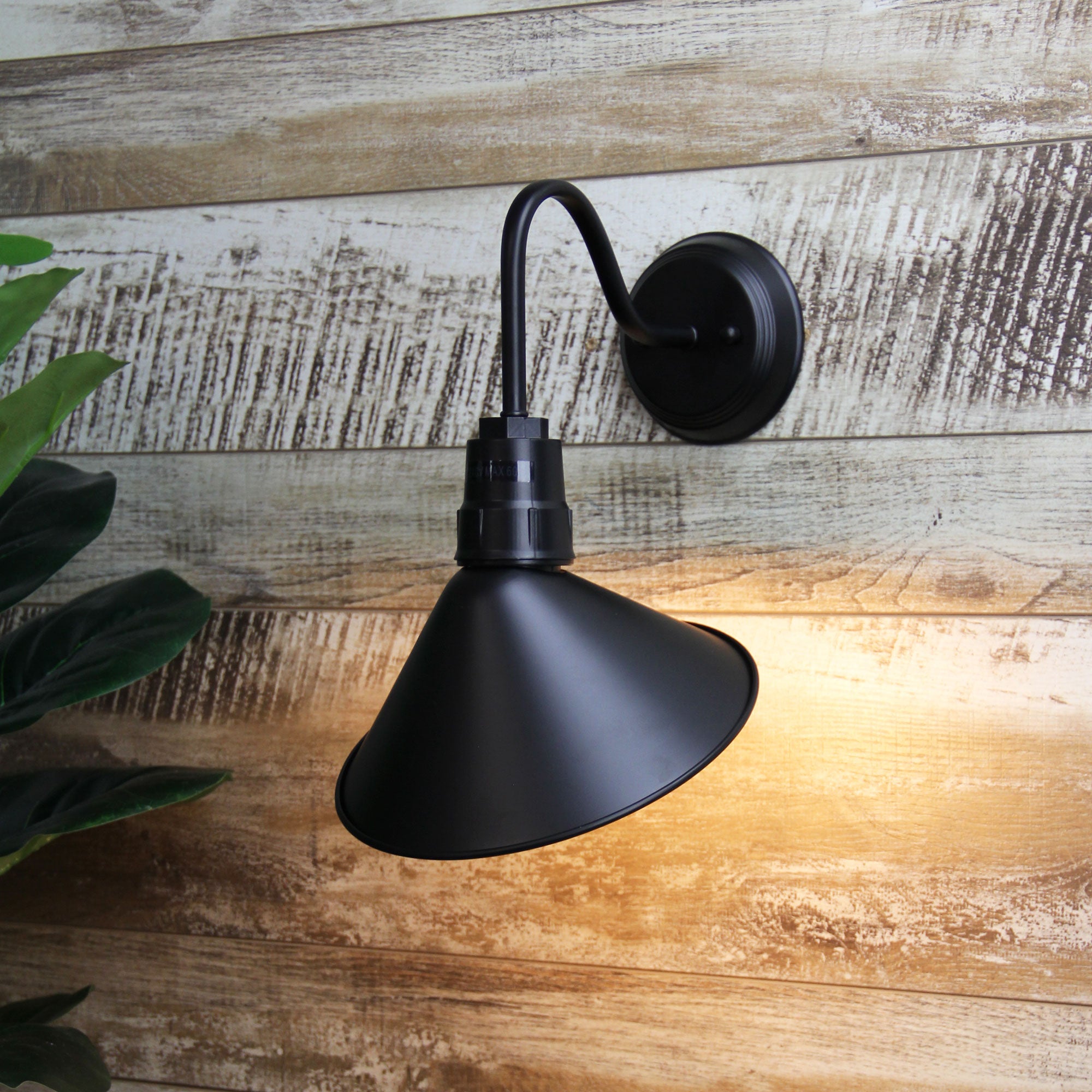 DERWENT Black Industrial Vintage Style Wall Light in Black - OL69375BK