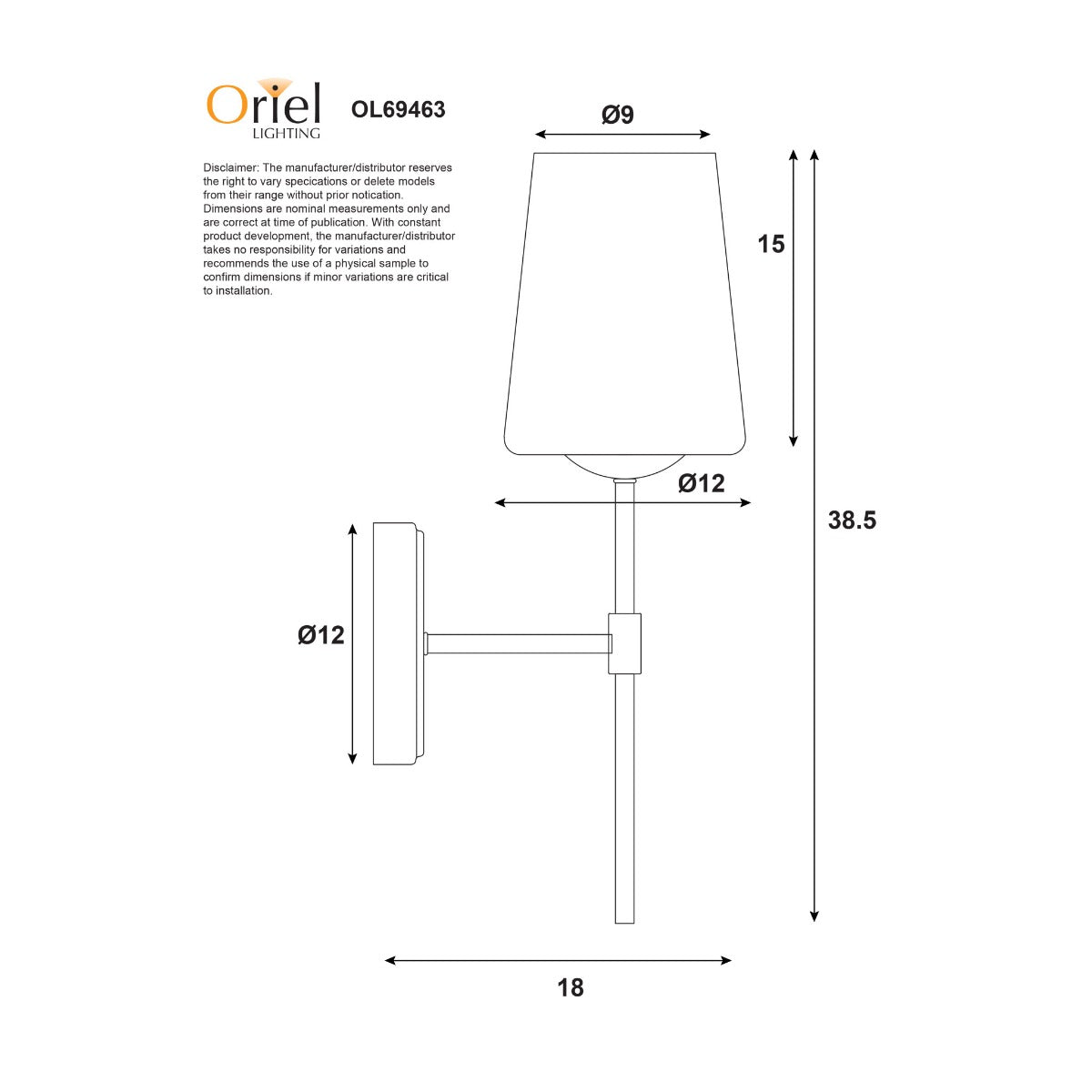 KINBURY WALL LIGHT SATIN BRASS WITH OPAL MATT GLASS OL69463SB