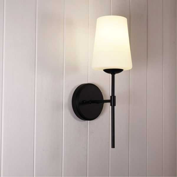 KINBURY WALL LIGHT BRONZE WITH OPAL MATT GLASS OL69463BZ