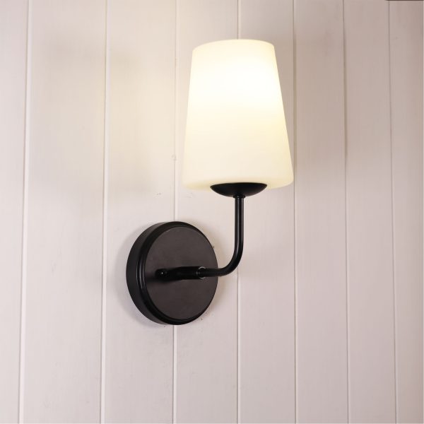 KINBURY WALL LIGHT SATIN BRASS WITH OPAL MATT GLASS OL69473BK