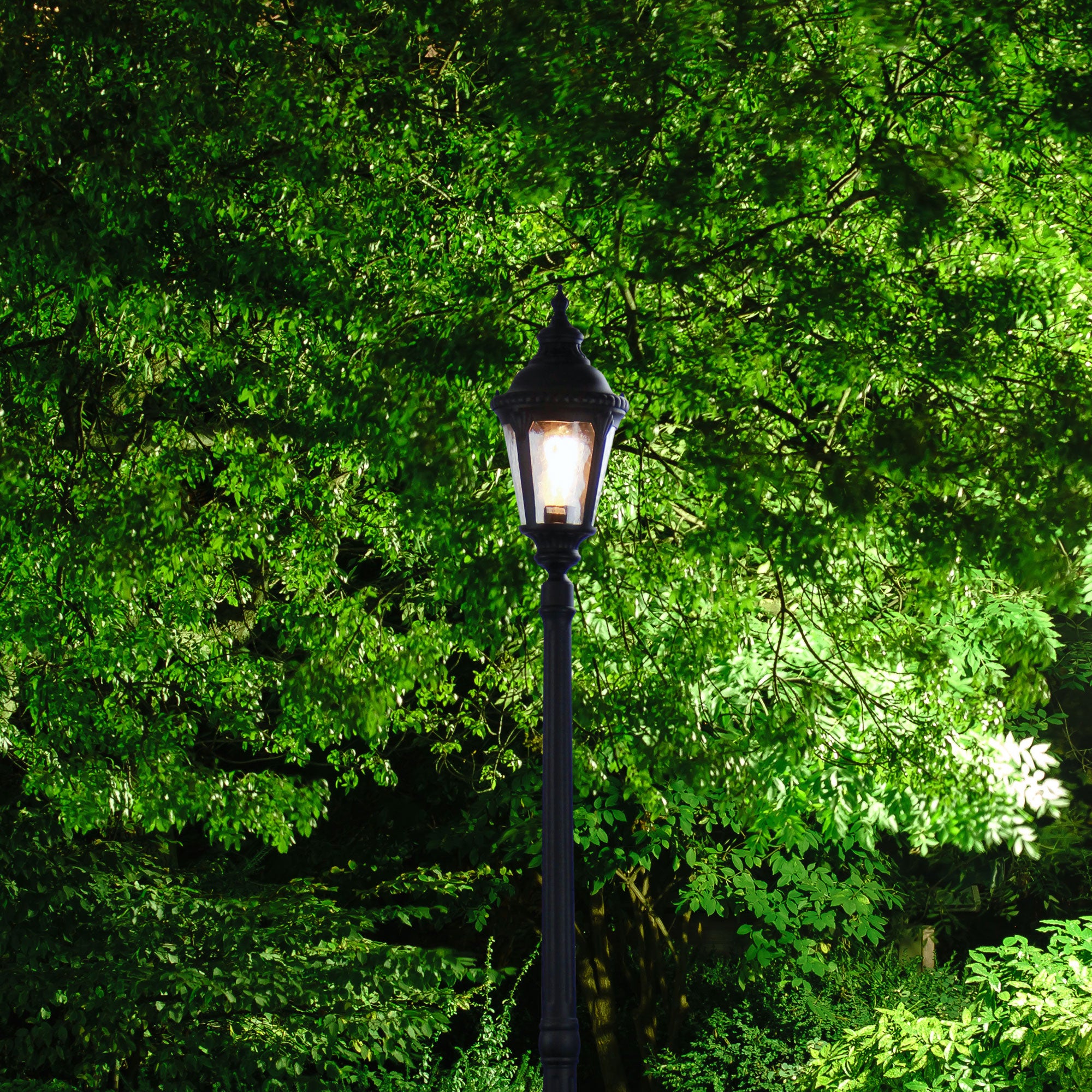 BRISTOL TOP And POST Outdoor Traditional Top with Post Black - OL7366BK