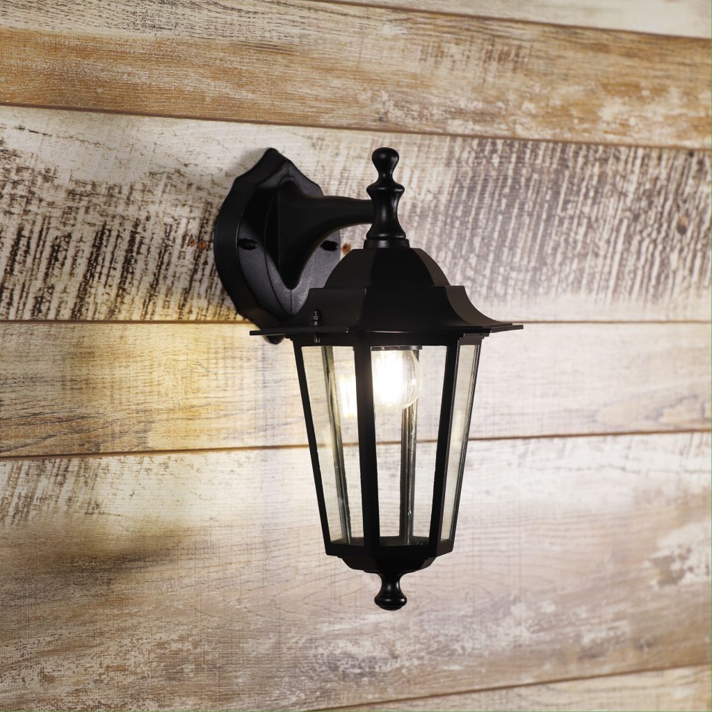 ASCOT OUTDOOR WALL LIGHT DOWN BLACK OL7401BK
