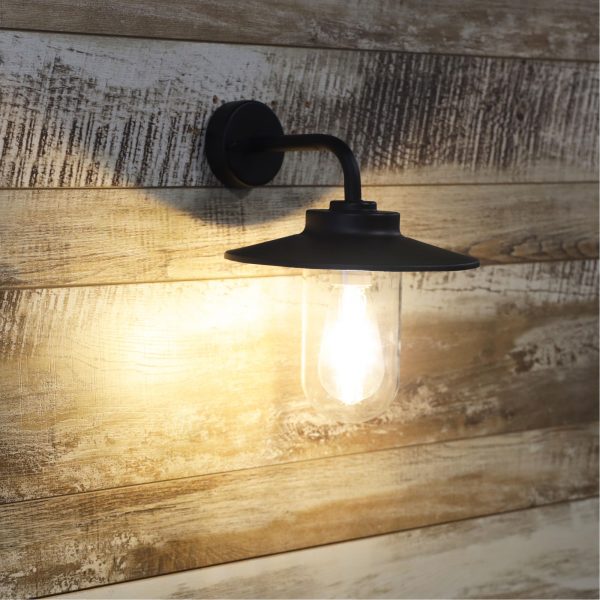 ANZIO OUTDOOR WALL LIGHT BLACK OL7643BK
