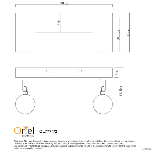 ZETA DOUBLE SPOT STAINLESS IP44 GU10