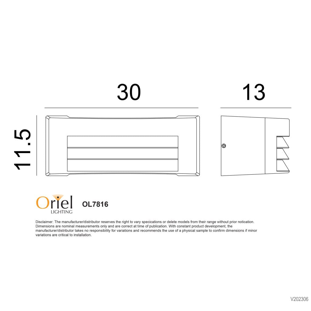 VISOR Graphite Outdoor Wall Light in Graphite - OL7816GP
