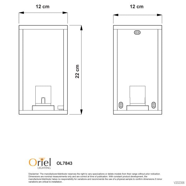 PANDORA OUTDOOR WALL BRACKET BLACK - OL7844BK