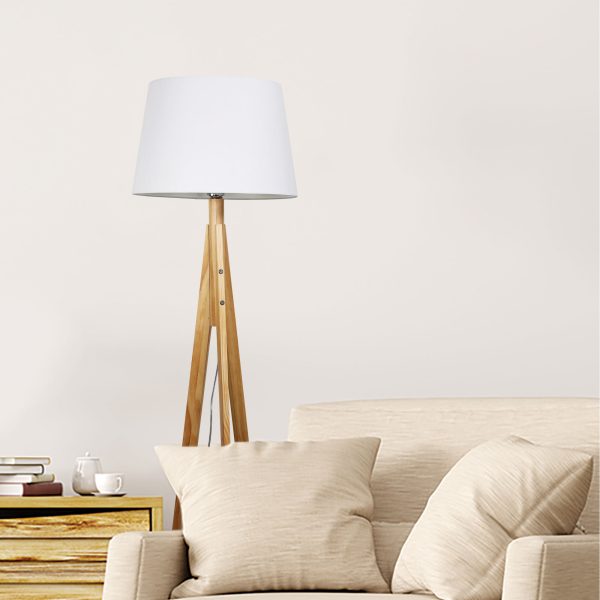 Lamp STABB F/L w/WHITE SHADE & BULB OL81161