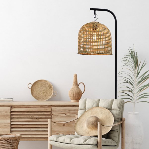 Lamp JESS F/L BLACK w/ BATUR SHADE OL81411