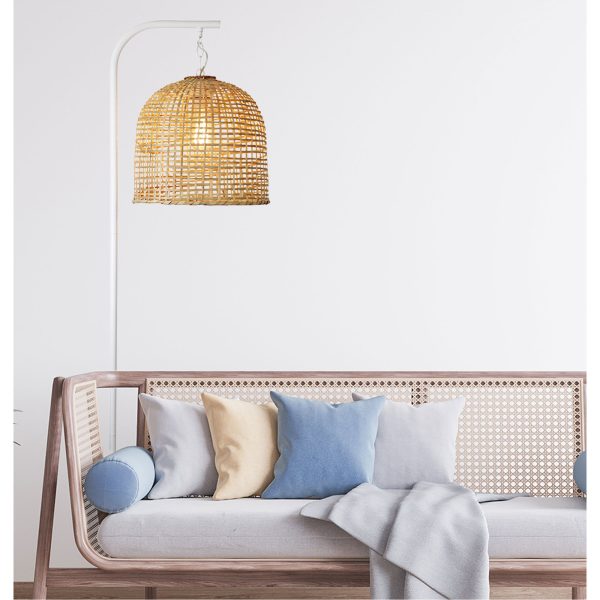 Lamp JESS F/L WHITE w/ BATUR SHADE OL81412
