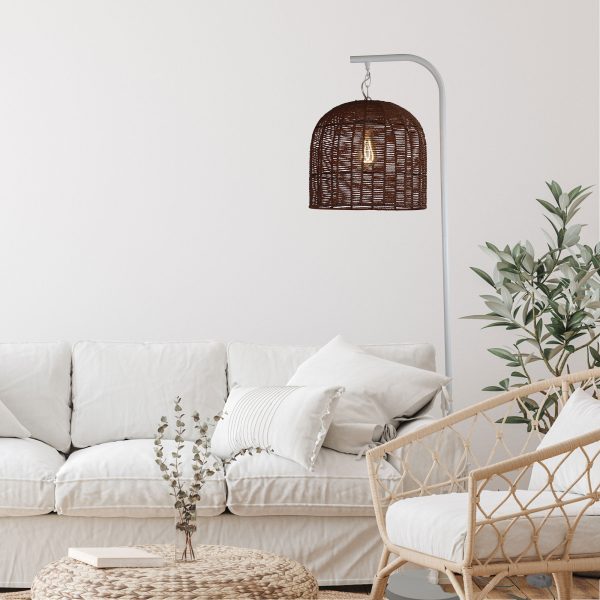 Lamp JESS F/L WHITE w/ POPPA SHADE OL81414