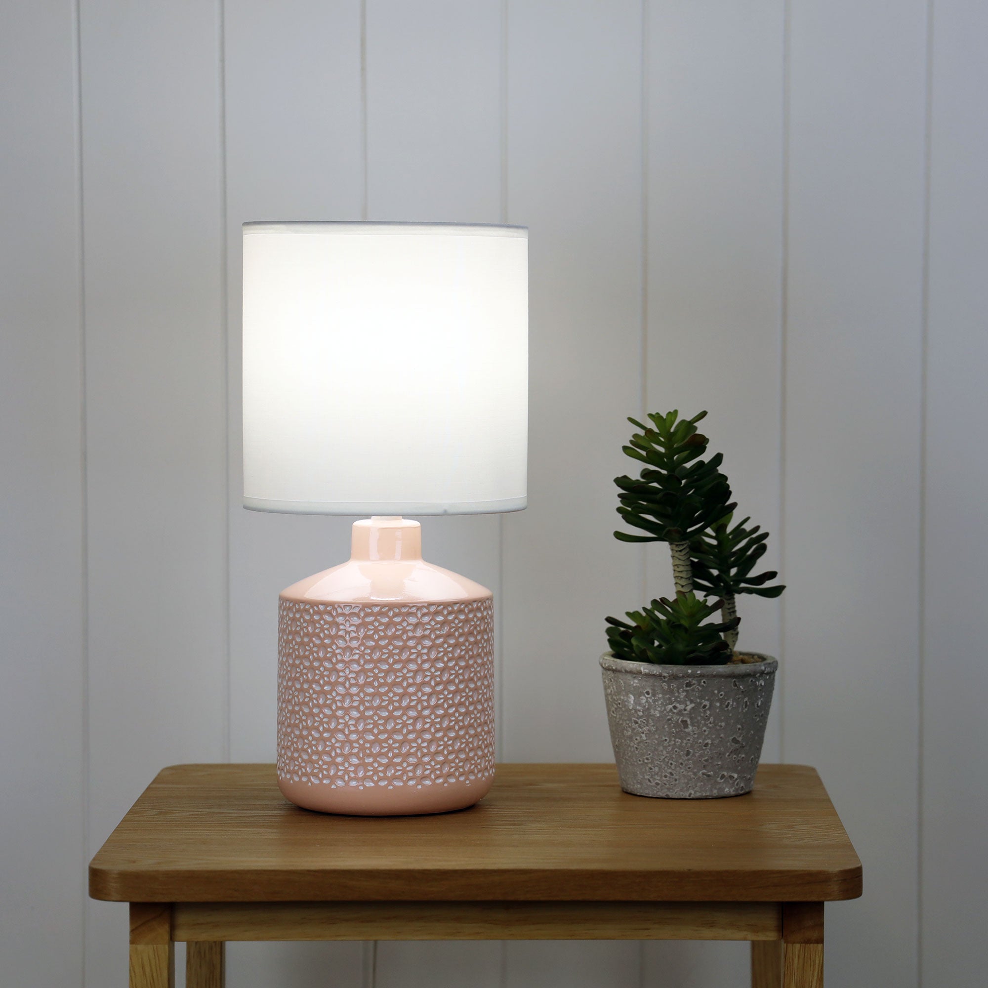 CELIA TABLE LAMP PINK w/ WHITE SHADE - OL90117PK