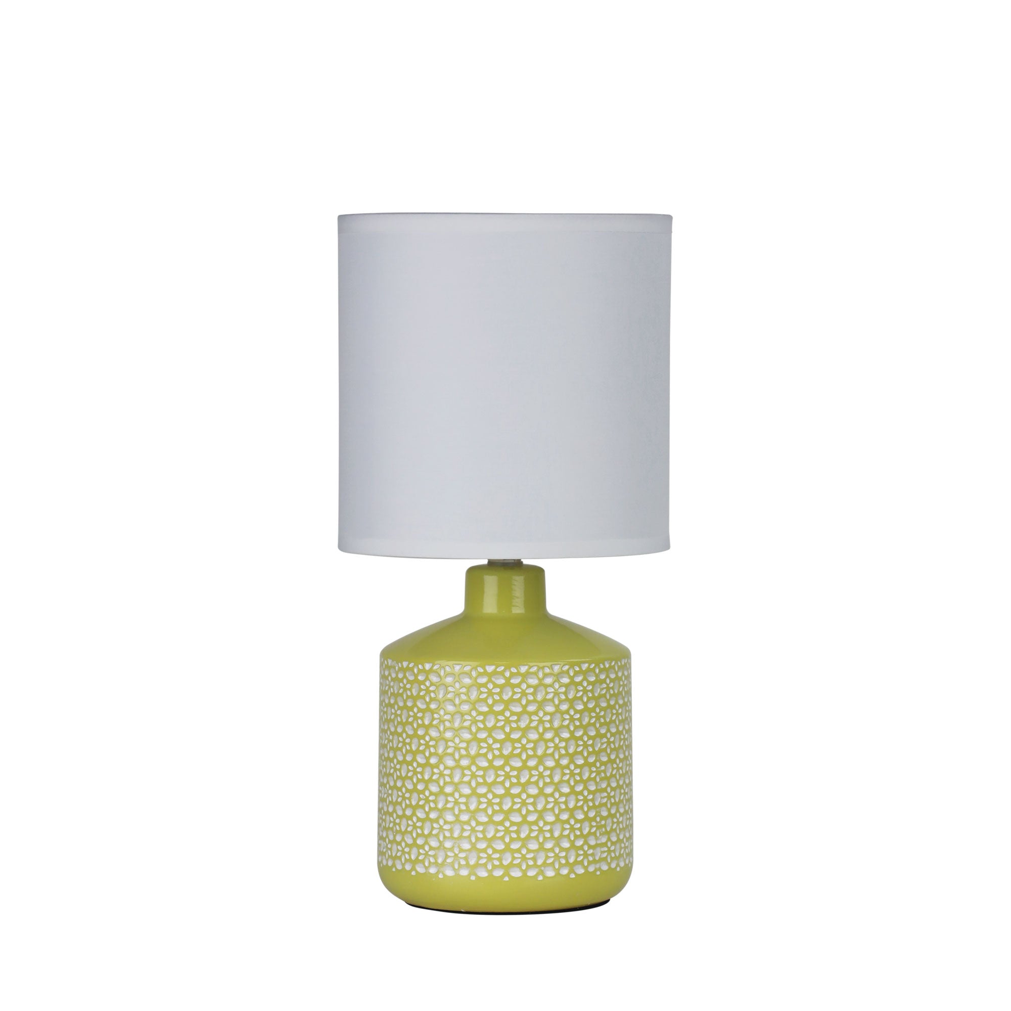 CELIA TABLE LAMP YELLOW w/ WHITE SHADE - OL90117YE