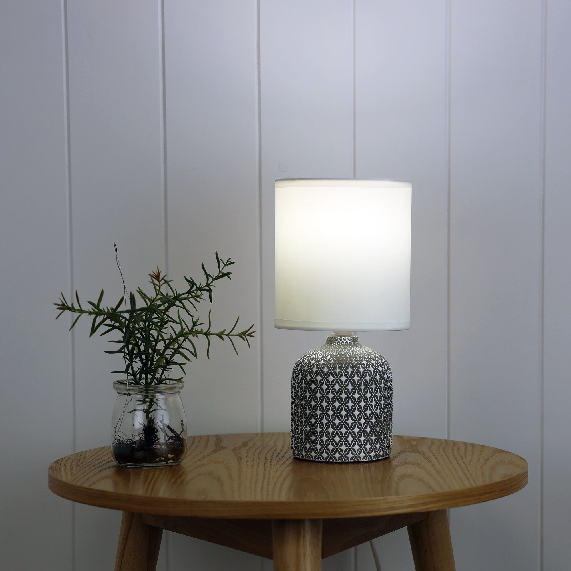 VERA COMPLETE TABLE LAMP GREY - OL90118GY