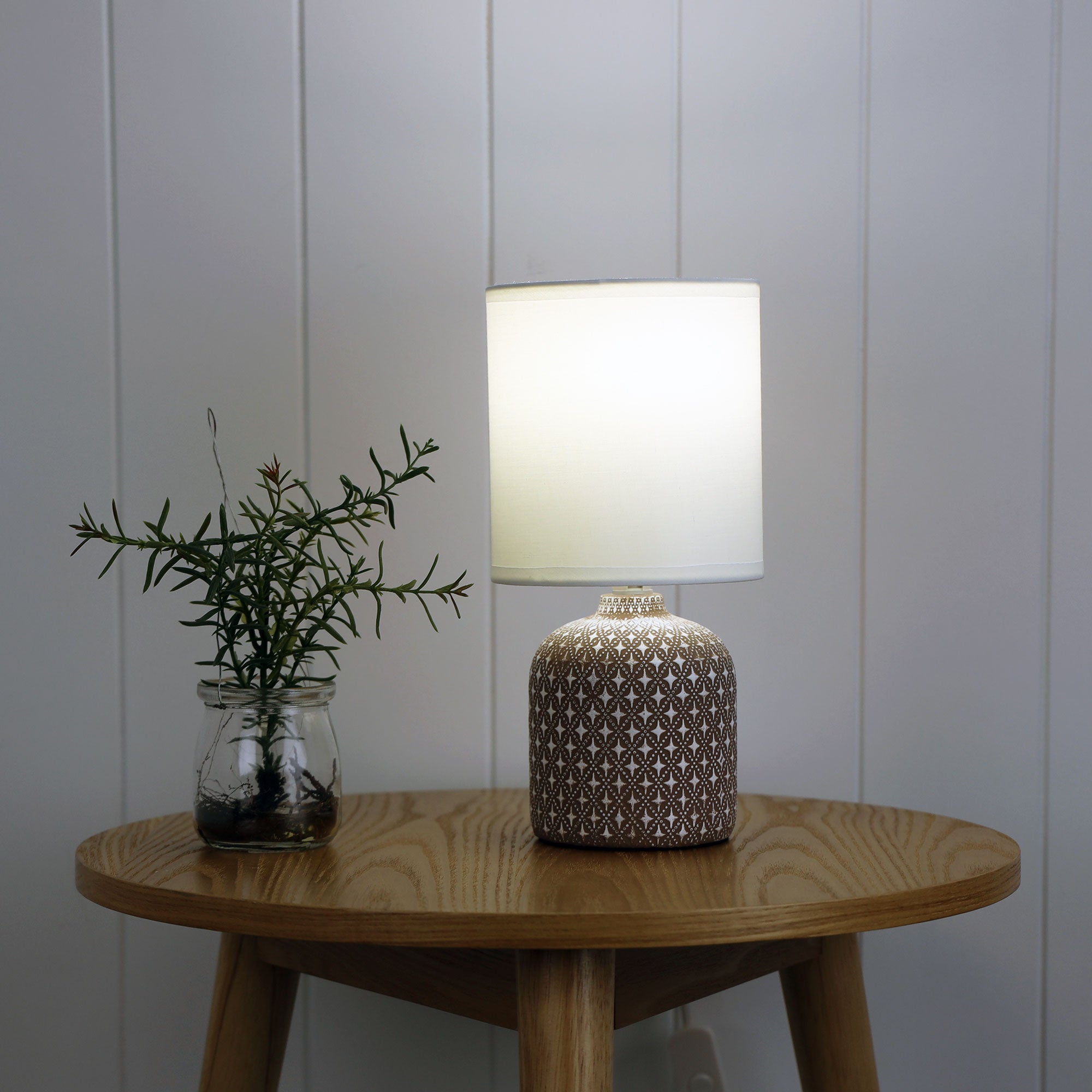 VERA COMPLETE TABLE LAMP TAUPE - OL90118TP