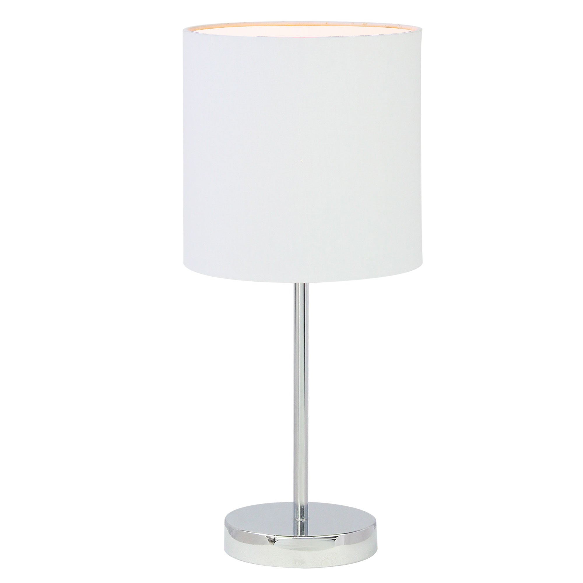ZOLA TABLE LAMP CHROME / WHITE SHADE - OL90120WH