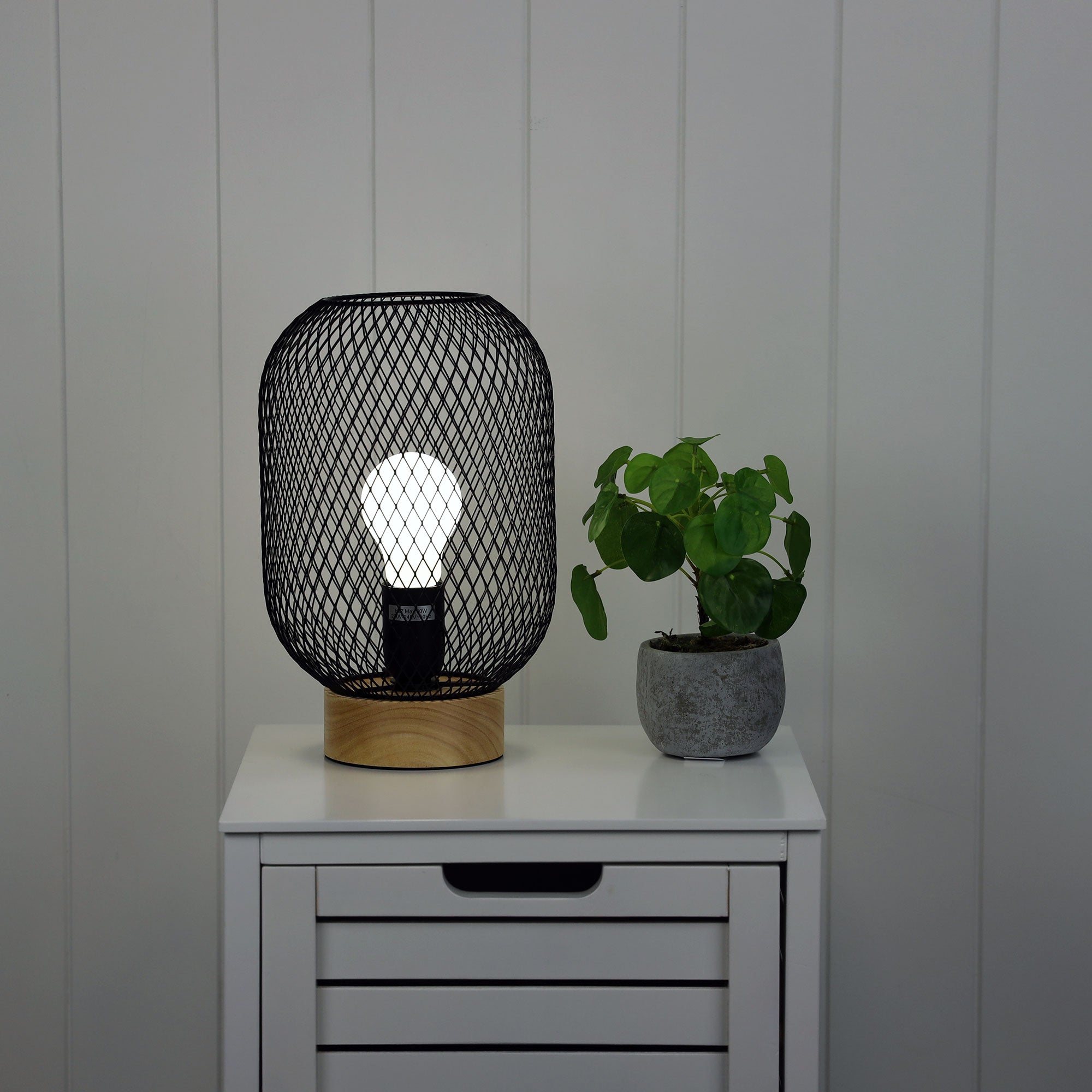 TILDA MESH TABLE LAMP BLACK - OL90130BK