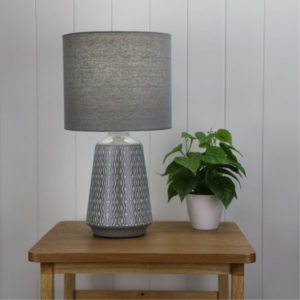 MOANA.45 COMPLETE TABLE LAMP GREY OL90151GY