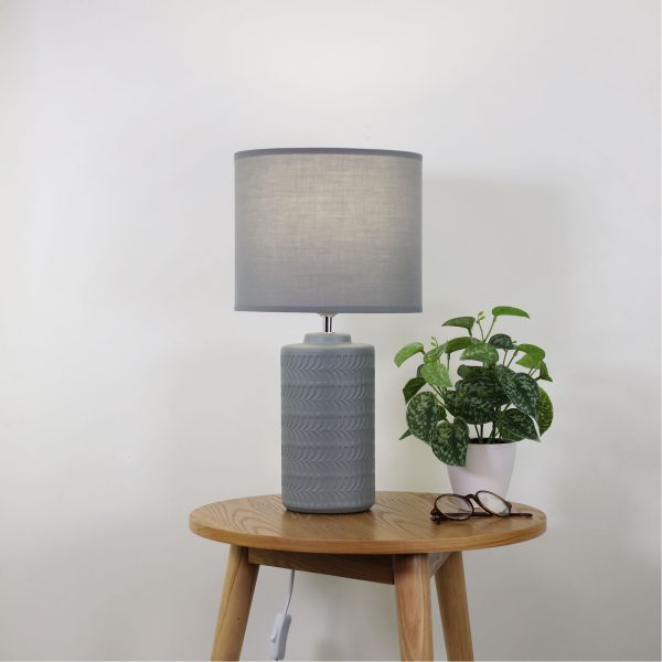JENNY COMPLETE TABLE LAMP GREY OL90161GY