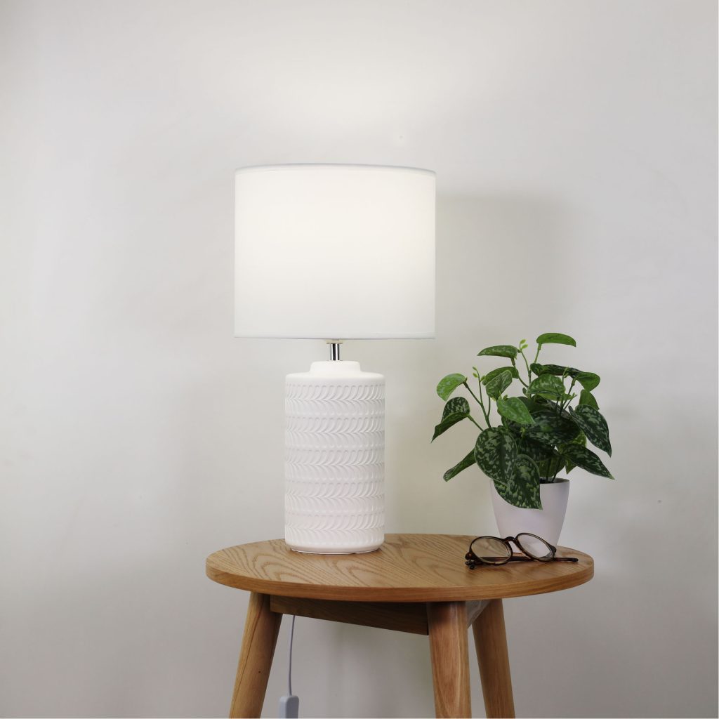JENNY COMPLETE TABLE LAMP WHITE OL90161WH