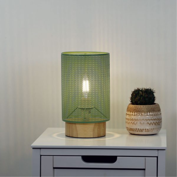 LENNY MESH TABLE LAMP GREEN OL90162GN