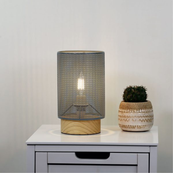 LENNY MESH TABLE LAMP GREY OL90162GY