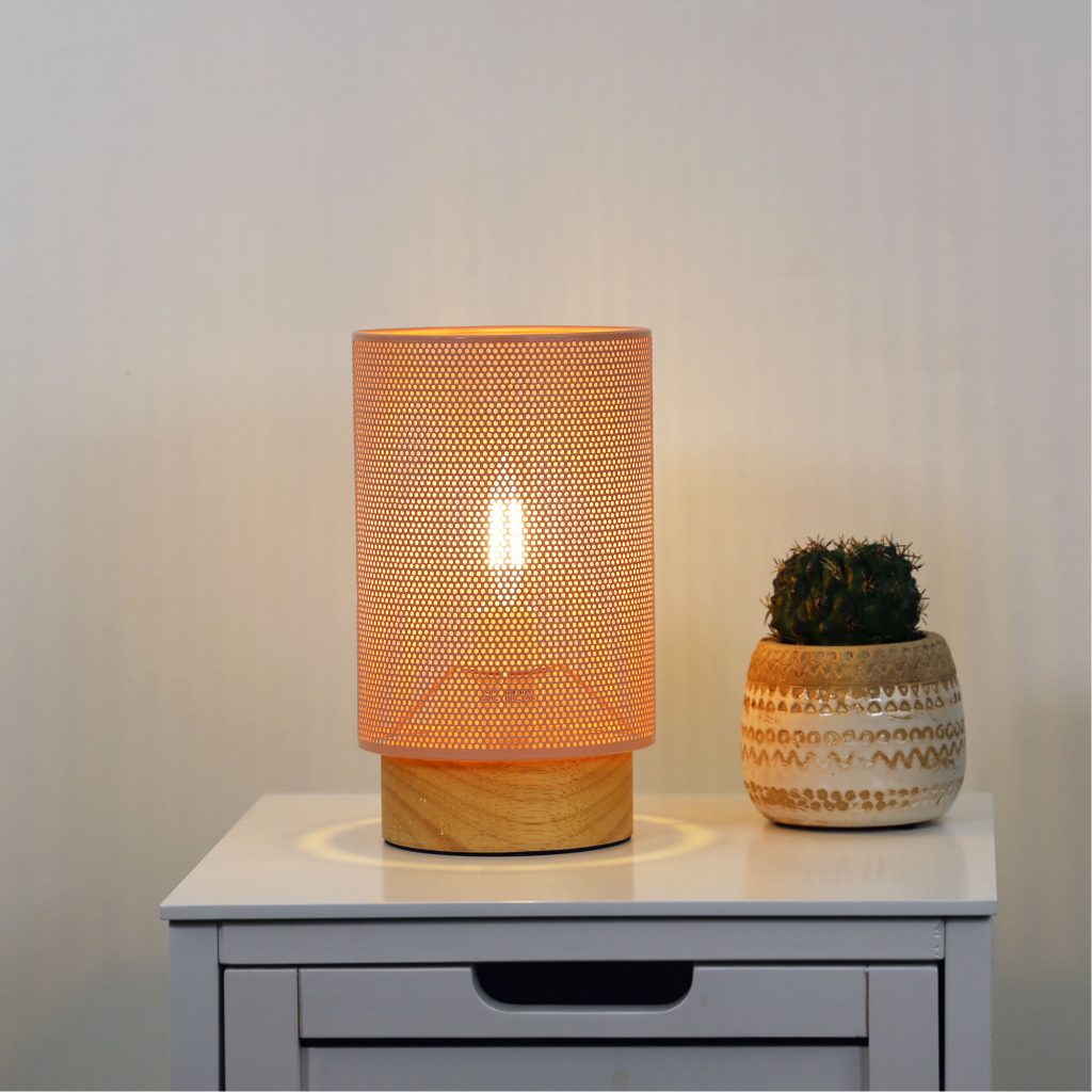 LENNY MESH TABLE LAMP PINK OL90162PK