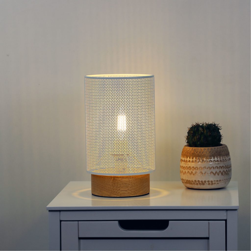 LENNY MESH TABLE LAMP WHITE OL90162WH
