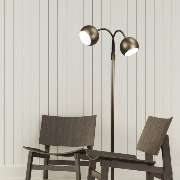 BOBO TWIN FLEX FLOOR LAMP SATIN BRASS OL91203BZ