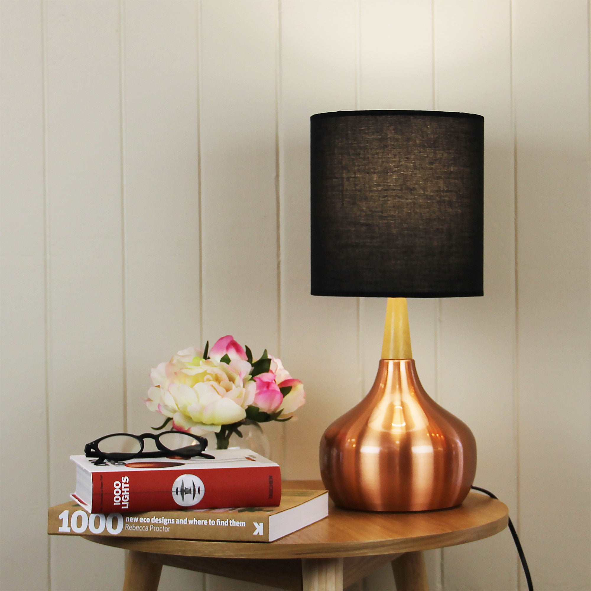 POD TABLE LAMP BRUSHED COPPER COMPLETE - OL93121CO