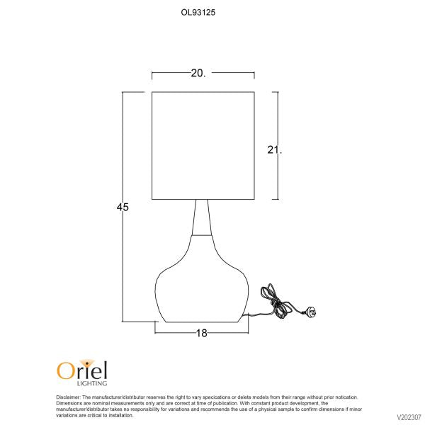 POD TOUCH LAMP BLACK ON-OFF - OL93125BK