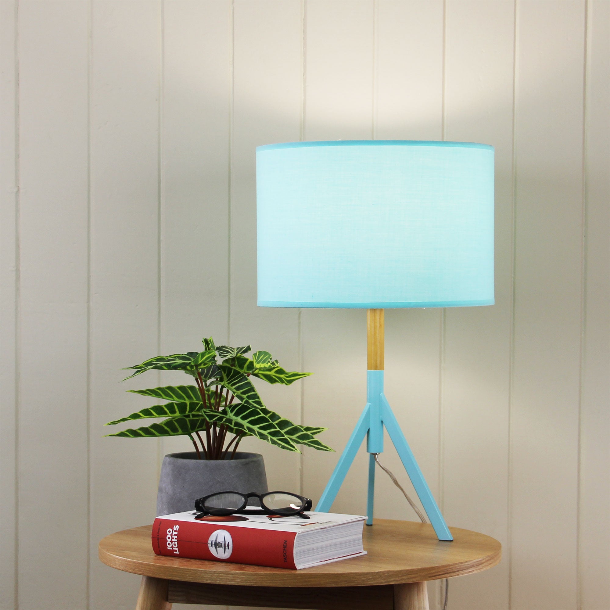 MICKY Teal Retro Metal Table Lamp with Shade - OL93151GN