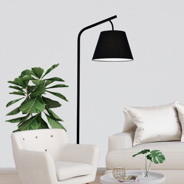 PADSTOW FLOOR LAMP WITH SHADE BLACK OL93755BK