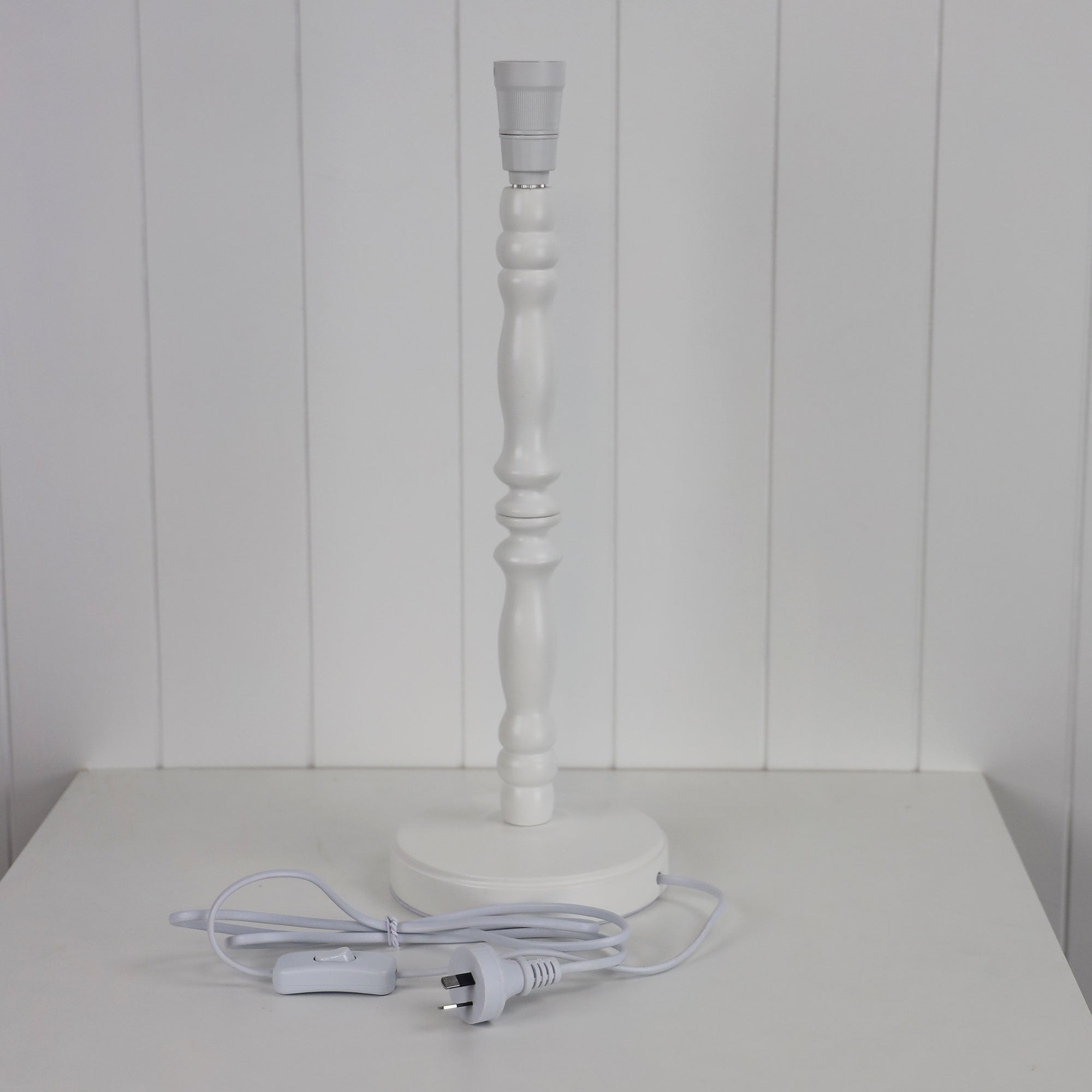 ROSALIE 46 WHITE TABLE LAMP BASE ONLY B22 - OL97964WH