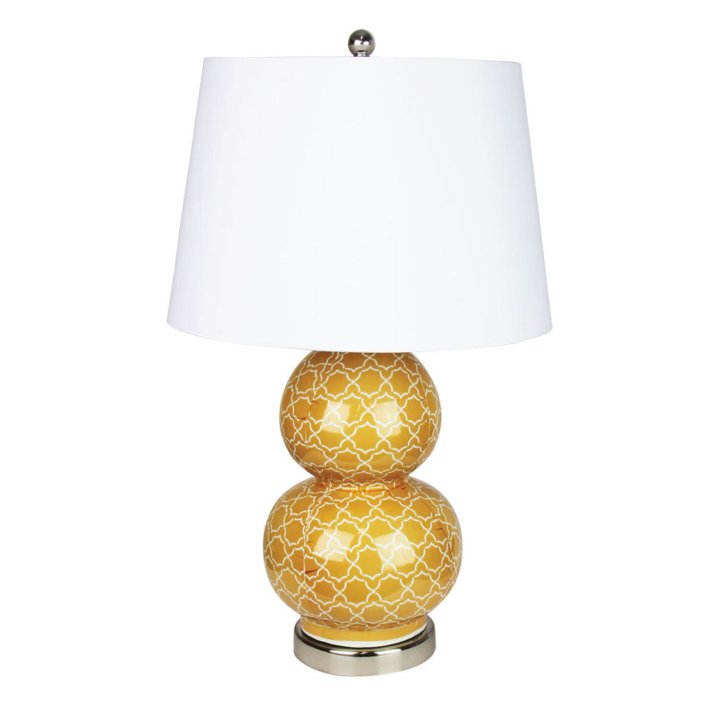 BOL ORANGE DECAL COMPLETE TABLE LAMP w/HARP - OL97974OR