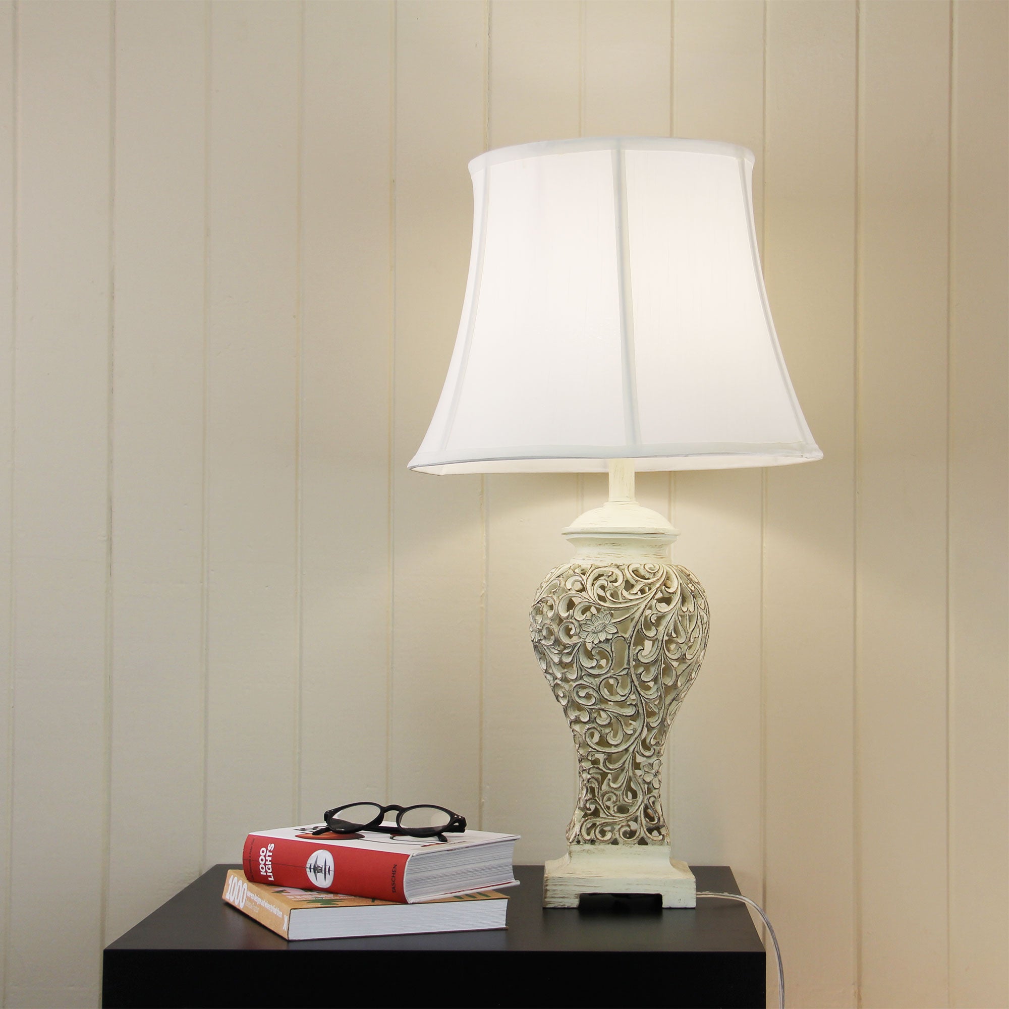 DEVANA FLORAL CUT COMPLETE TABLE LAMP - OL97984