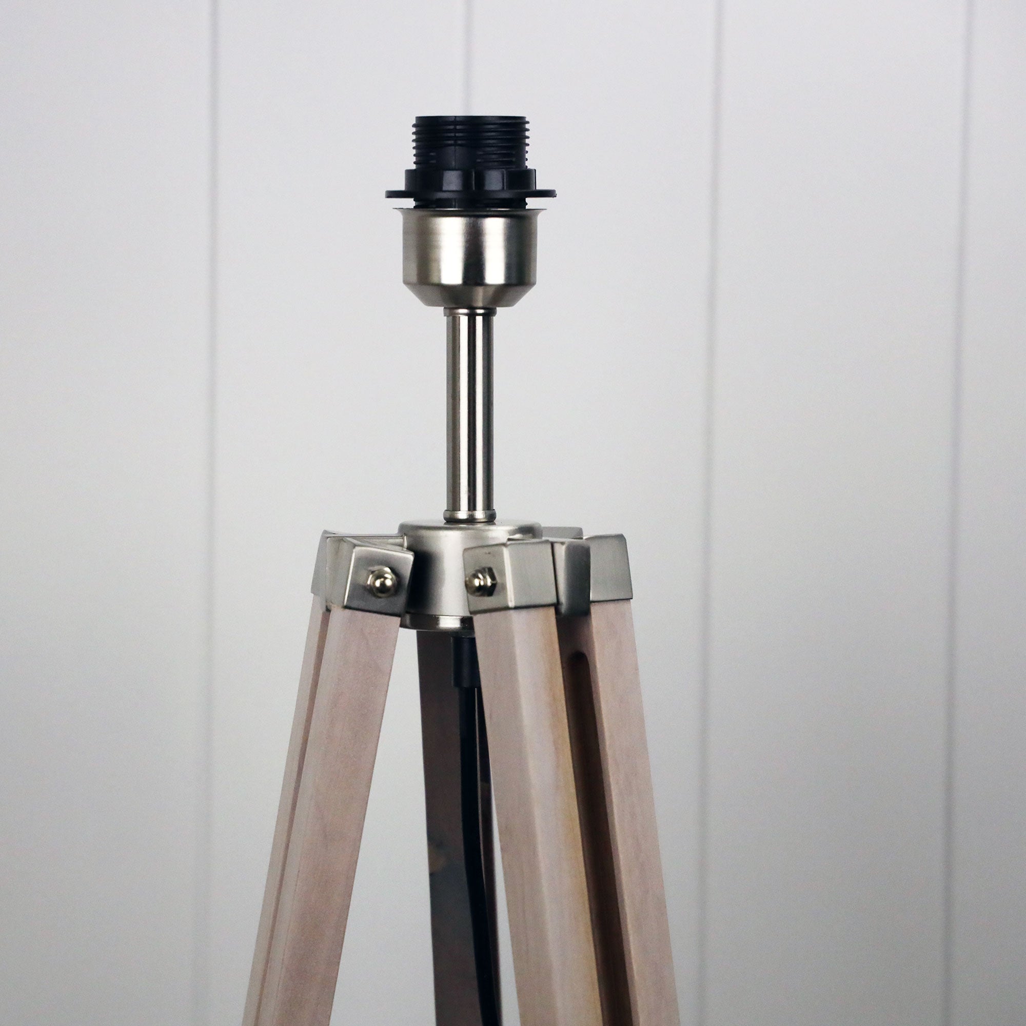 GALILEO Lime Washed Timber Tripod Base only E27 - OL97995