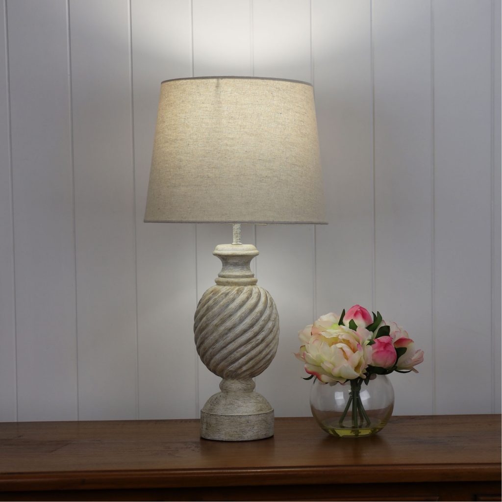 STAFFORD RESIN TABLE LAMP COMPLETE OL98879